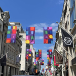 Flags in Bond Street  London, Summer 2022
